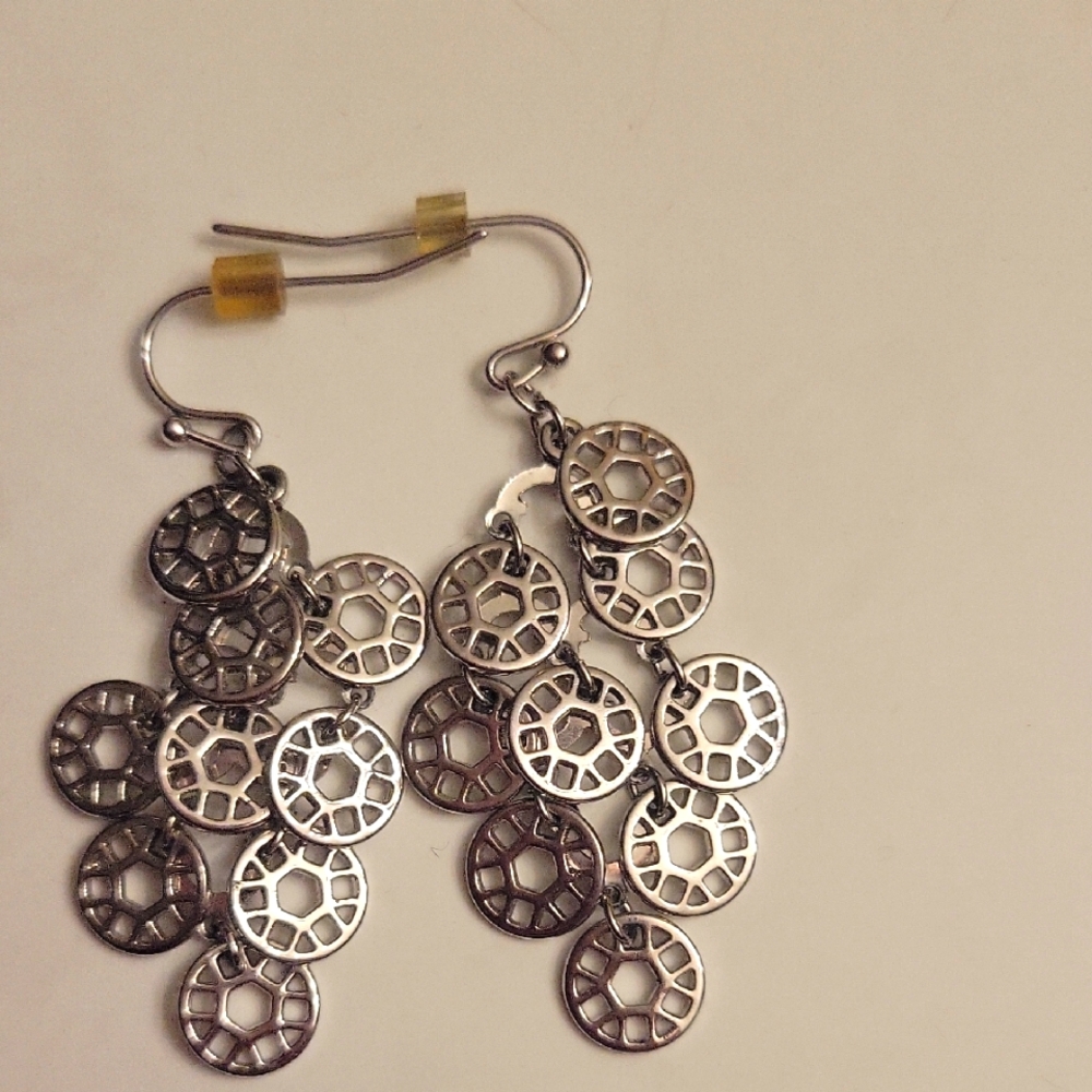 Lia Sophia Silver Filigree Cluster Earrings